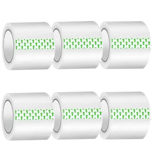 MJUNM 6 Rollen Transparentes Packband - Leises Verpackungsband 1,5 ZOLL Kern Versand... - Bild 1 von 7