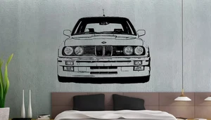 Bmw M3 E30 - Front View - WALL ART STICKER - 3 sizes - Picture 1 of 2