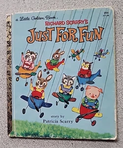 1960 Richard Scarry's JUST FOR FUN by Pat Scarry Little Golden Book  vintage - Picture 1 of 8
