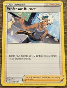 PROFESSOR BURNET SWSH167 PROMO POKEMON (NON-HOLO, NM) (L) - Picture 1 of 2