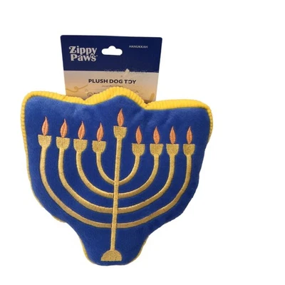 Zippy Paws Hanukkah Menorah Plush Squeaker Dog Toy - Image 1 of 3