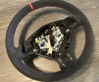 Volante BMW E39 E53 E46 325 525 x5 fabricante de equipamento original 540 530 couro camurça 2001-2006 - Imagem 1 de 4