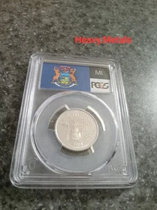 2004-S MICHIGAN Silver Proof Quarter PR70 PCGS FLAG LABEL NICE LOW PRICE!! - Picture 1 of 6