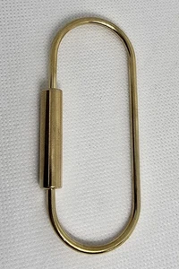 Messing Schraubverschluss Karabiner Clip Schlüsselanhänger Haken Schlüsselring Outdoor Camping Zum Selbermachen Geschenk - Bild 1 von 2