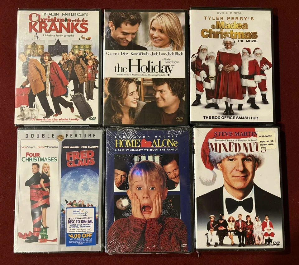 7 Christmas Comedy DVD - Home Alone, Fred Claus, Holiday, Kranks, Mixed  Nut NEW - Image 1 of 1
