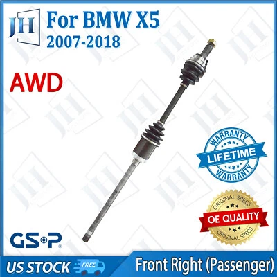 OE Front Right Passenger CV Axle Shaft For 2007-2019 BMW X5 X6 L6 V8 AWD - Image 1 of 4