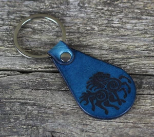 Sleipnir leather keychain, Viking key fob, Celtic key fob, Odin's horse. - Picture 1 of 5