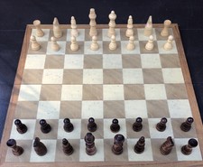Vintage Wooden Chessmen Chess 2 3/8 Inch King