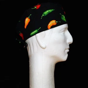 Colorful Hot Chili Peppers Theme Scrub Hat - Picture 1 of 1
