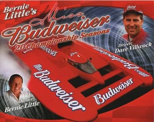 Miss Budweiser Hydroplane Racing Bernie Little Dave Villwock 20x Champions Print - Picture 1 of 2