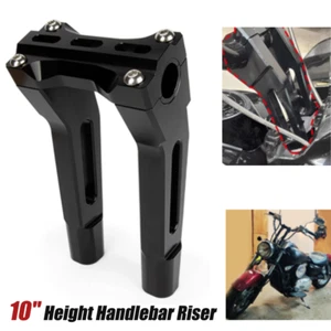 10" Riser Clamp Pullback For Harley 1" 1.25" Handlebar Dyna Street Bob 1996-2017 - Picture 1 of 11