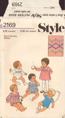 Style 2169 Sewing Pattern, Babies' Wardrobe, Size 6 Months, Cut, Complete Foto 1 de 2