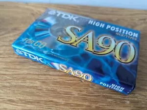 Cinta de casete cromada de alta posición TDK SA90 nueva sellada - Imagen 1 de 3