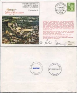 FF33b 1st British Air Mail - Hendon to Windsor Captain and Navigator Signed - Picture 1 of 1