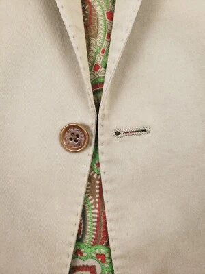 ETRO 42R Cotton w/ Silk Lining Sport Coat Beige - Image 1 of 4