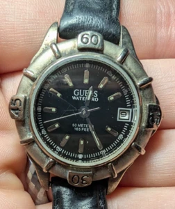 Guess Waterpro Women's Watch w/ Date, Black Dial, NEEDS BATTERY - Picture 1 of 6