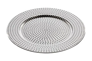 Platzteller Teller ø 33cm Silber lackiert  Dekoteller Event Hammerschlag - Bild 1 von 2