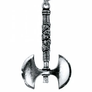 Double Axe Pendant Necklace Boxed, Viking, Warrior, Barbarian, Alchemy England - Picture 1 of 6