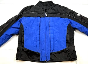 FirstGear Motorcycle Padded Jacket Snap in Liner Women's M Blue & Black Quilted - Picture 1 of 24
