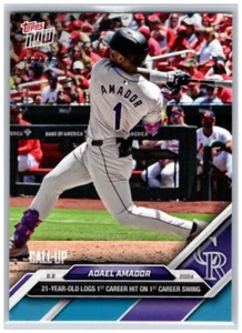 Adael Amador Call-Up Colorado Rockies 2024 Topps Now #282 Blue Parallel 18/49 - Picture 1 of 2