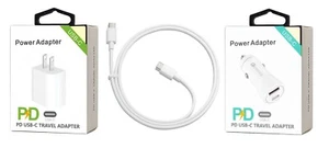 PD USB-C Wall, Car Adapter, USB-C to C for Galaxy Note 10/10+/Note 20/20 Ultra - Picture 1 of 25