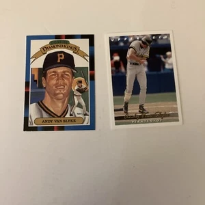 Andy Van Slyke Baseball Card Lot Pittsburgh Pirates - Picture 1 of 2