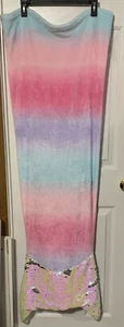 Mermaid Tail Blanket Wearable White/Silver Flip Sequin Tail DREAM STREET #310 - Picture 1 of 14