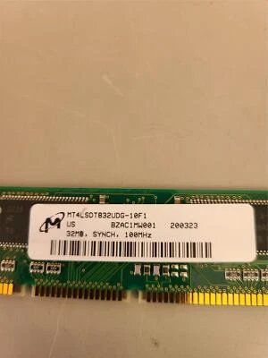 Micron MT4LSDT832UDG-10F1 32MB 1RX16 100-Pin SYNCH 100MHz PC100 CL2 Memory - Image 1 of 3