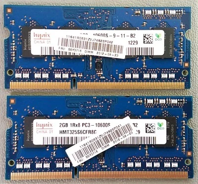 NEW GENUINE Lenovo ThinkPad Edge MEMORY RAM 4GB (2GB X 2) DDR3 PC3-10600 55Y3716 - Image 1 of 2