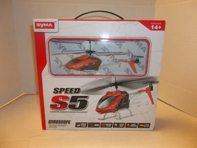 New Syma Speed S5 Red Remote Control HELICOPTER Gyroscope 3 Channel Toy Ages 14+ - Image 1 of 3
