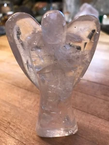 Quarz kristallklar Edelstein Präparat mittelgroß geschnitzt Engel Figur 002 - Bild 1 von 12