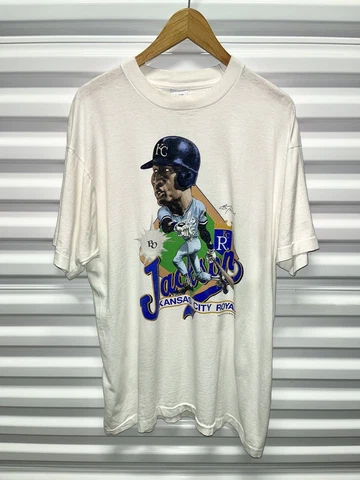 Vintage Kansas City Royals Bo Jackson Sportswear Baseball Caricature Tshirt Cover