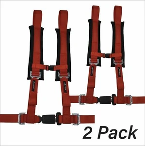 Pair of Red 4 Point Harnesses for Honda Talon - Picture 1 of 5