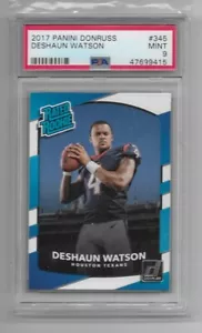 2017 Panini Donruss Deshaun Watson Rookie #345 PSA 9 - Foto 1 di 1