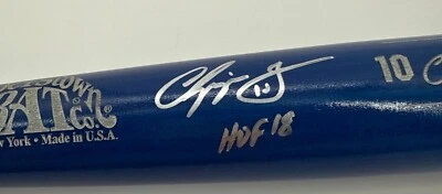 Chipper Jones Signed Bat 2018 Induction Cooperstown HOF 18 Inscribed Fanatics - Image 1 of 4