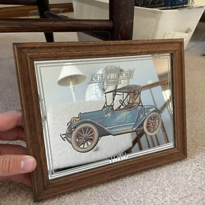 Vintage Framed Mirror  Chevrolet Roadster 1913 by Frederick Elmiger - Picture 1 of 2