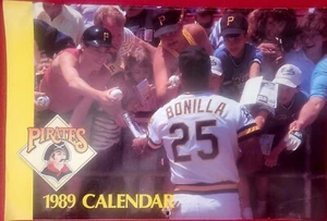 1988 and 1989 PITTSBURGH PIRATES CALENDARS - GIANT EAGLE Bonds Bonilla Van Slyke - Picture 1 of 4