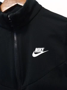 Gorgeous NIKE Black White LOGO Boys Size Large L Sweatshirt With Pockets - Picture 1 of 5