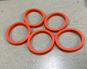 Danco Slip Joint washers (5 pack) 1 1/2" OD x 1 1/4" ID x 3/16" H Orange Rubber - Picture 1 of 2