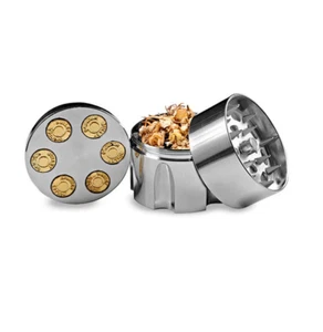 30242 trita tabacco tritatabacco revolver pistola pallottole biker western - Foto 1 di 1