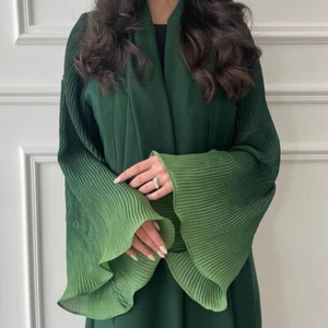 Chiffon Open Kaftan Abaya Women Long Dress Muslim Kimono Coat Arab Robe Islamic - Picture 1 of 26