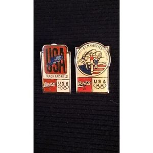 2 spille cappello bavero coca-cola coca cola olimpiche USA 1992 BARCELLONA - Foto 1 di 8
