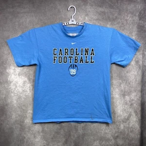Nike UNC University North Carolina Tar Heels Football T-Shirt Mens Large Blue - Picture 1 of 13