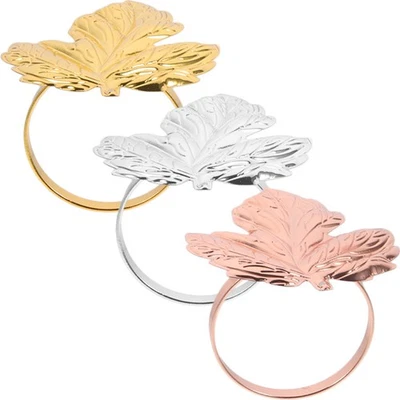  3 Pcs Anello Portatovagliolo Anelli Per Tovaglioli Da Tavola Del Di Metallo - Immagine 1 di 4