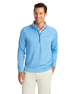 MAGLIONE VINEYARD VINES SANKATY PERFORMANCE 1/2 ZIP - OCEAN BREEZE - Foto 1 di 1