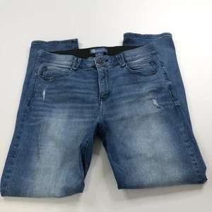 Democracy Ab Solution 14 (Fits 34W 30L) High Rise Elastic Waist Denim Jeans Blue - Picture 1 of 8