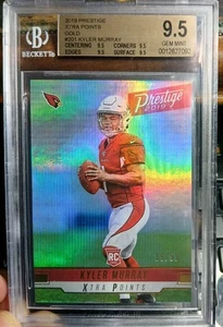 Panini Prestige Kyler Murray 2019/50 BGS 9,5 RC 201 extra dorado Arizona Cardinals - Imagen 1 de 3