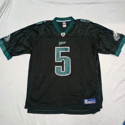 Camiseta NFL Reebok Philadelphia Eagles 5 Donovan McNabb preta em campo tamanho 2x - Imagem 1 de 4