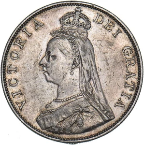 1889 Double Florin - Victoria British Silver Coin - Nice - Picture 1 of 2