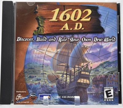 1602 A.D. - Juego CD-ROM para PC, 1998, con estuche y ilustraciones, constructor de ciudades clásico Foto 1 de 4